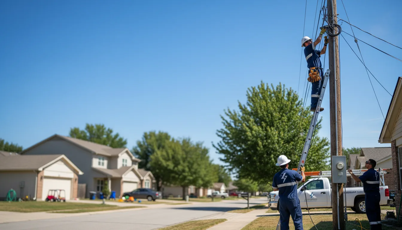Residential electrician providing installation services in Dougherty, TX